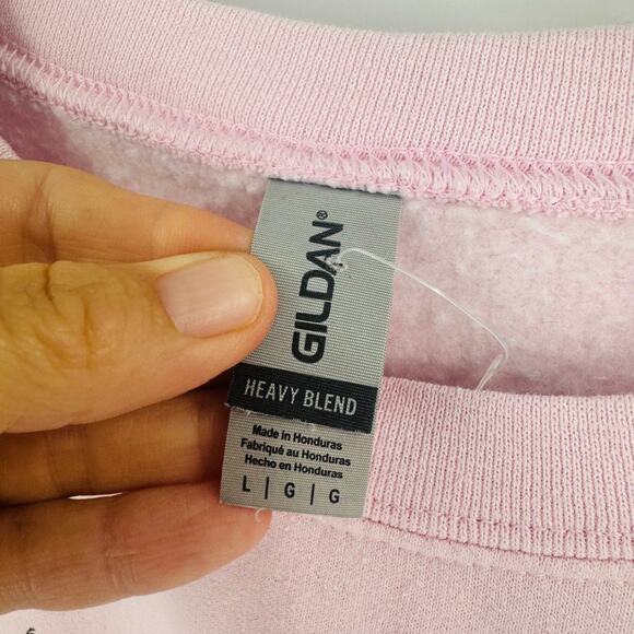 Taylor Swift Book Spine Album Graphic Sweatshirt Pink Gildan Heavy Blend L - Picture 3 of 5